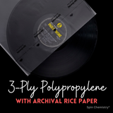 200 Pack Black Archival Grade 12" Record Inner Sleeves