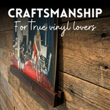 Acacia Wood Vinyl Record Display Shelf - 1 Pack (Craftsman Rack)