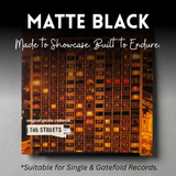 Black Metal Vinyl Record Floating Shelf - 1 Pack (Blacksmith Rack)